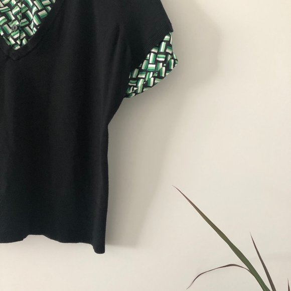 Ann Taylor LOFT Short Sleeve Black Sweater - Picture 3 of 9